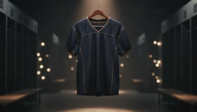 אווירת מותג פרימיום של TOP shirts - חולצת כדורגל איכותית בתאורה קולנועית